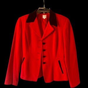 a.r.b. design, fitted red blazer, size 6